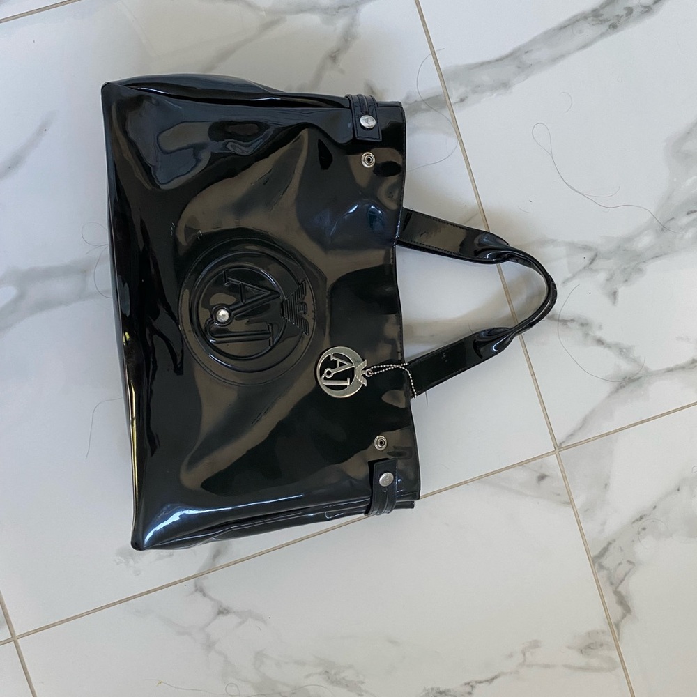 Armani jeans Leather Tote Bag